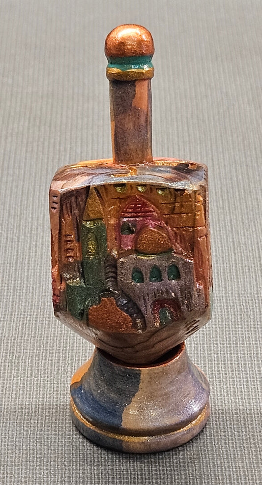 Dreidel – Colorful Carved Wood