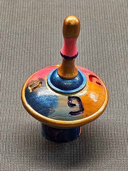 Dreidel – Carved Painted Wood