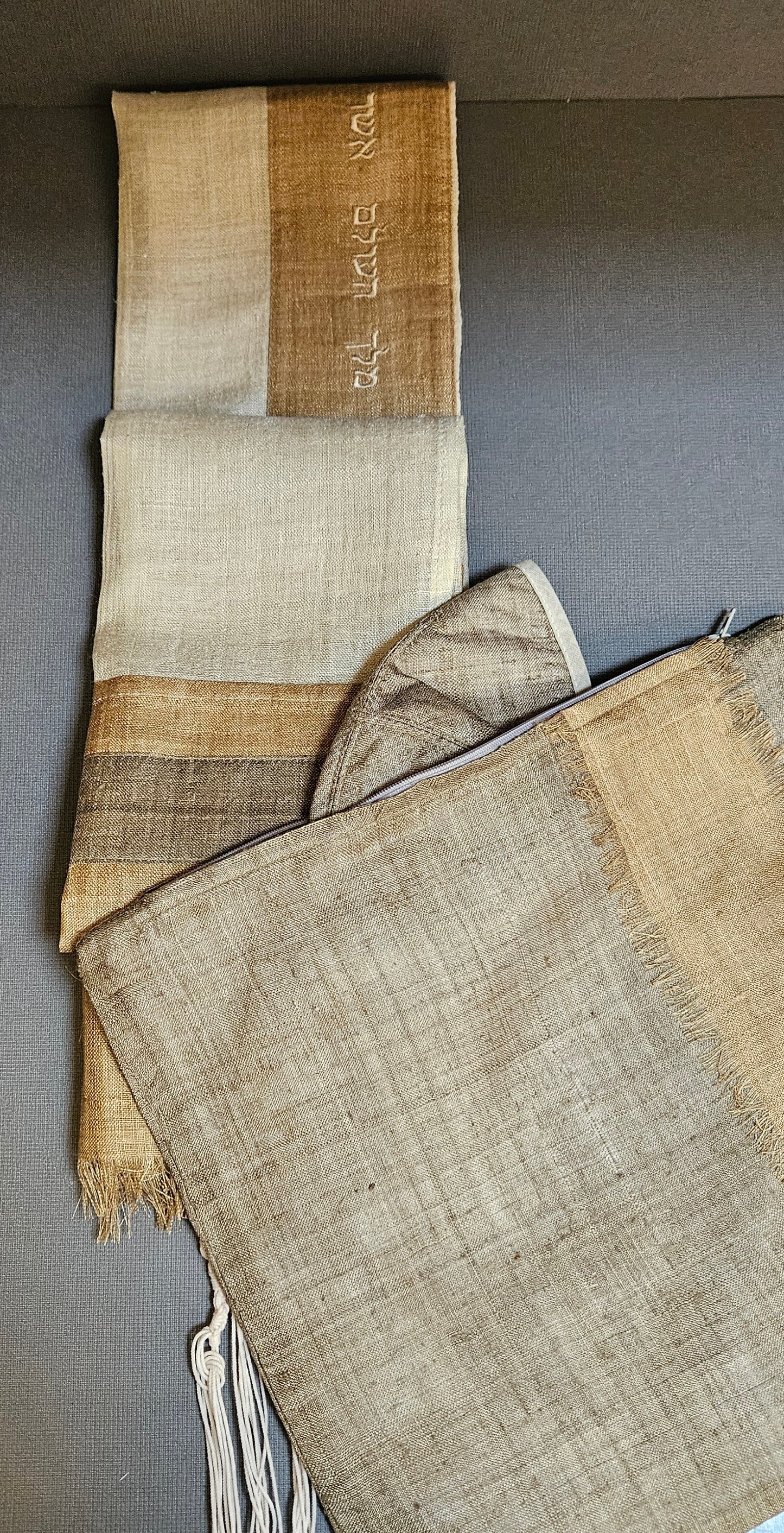 Tallit Set – Raw Silk