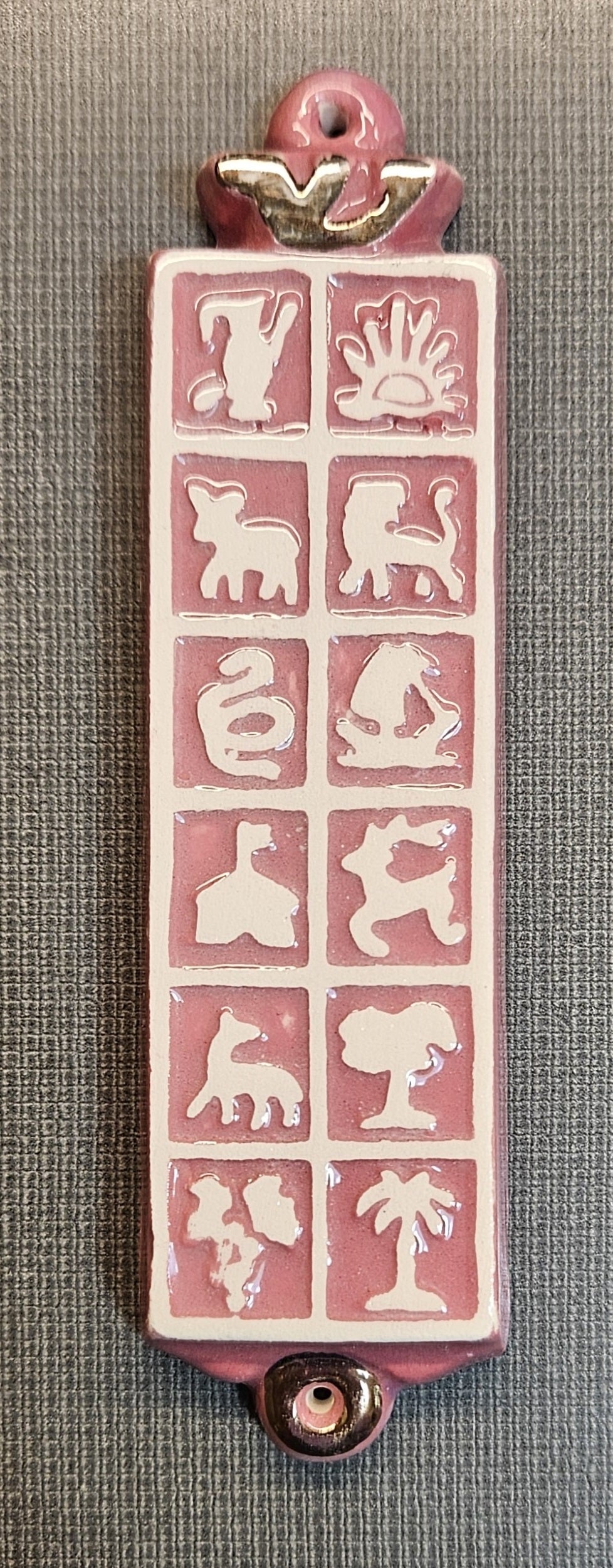 Mezuzah – Pink Ceramic