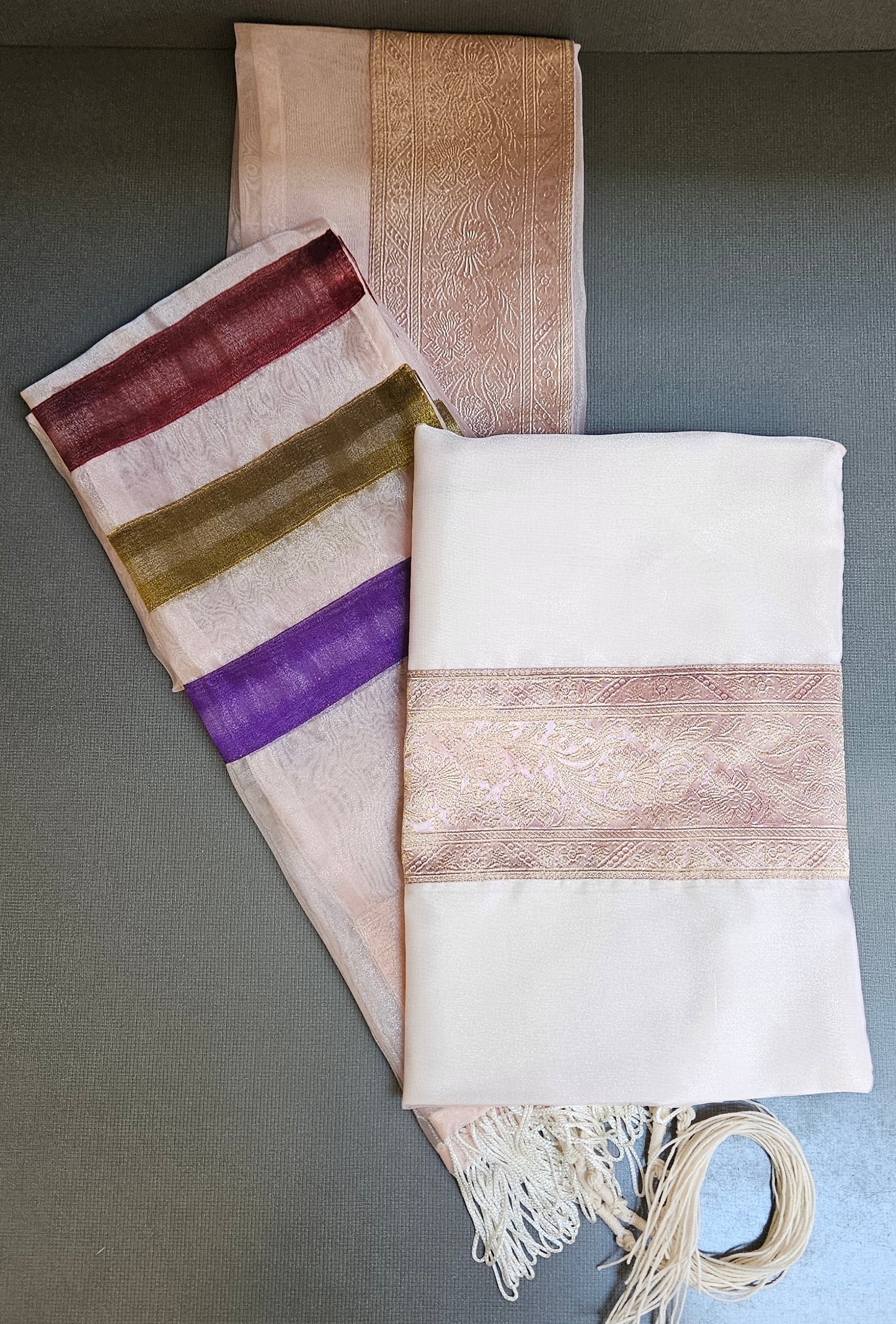 Tallit Set – Pink with Stripes