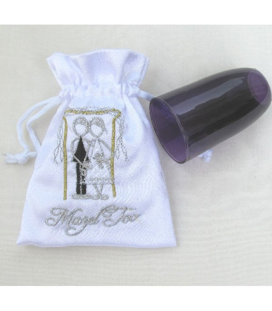Wedding Chuppah Glass with Embroidered Pouch