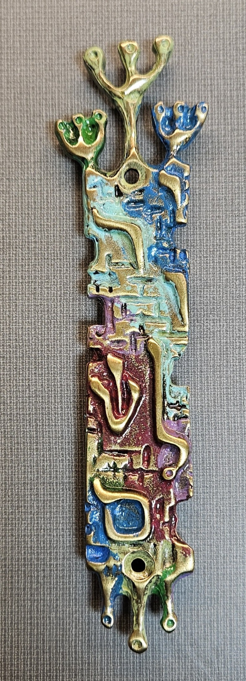 Mezuzah with Kotel Wall Design