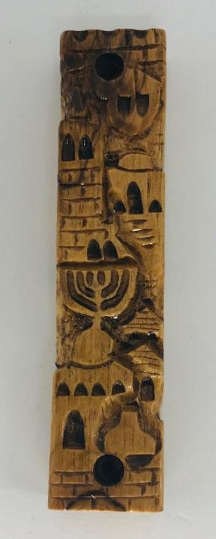 Mezuzah in Carved Wood