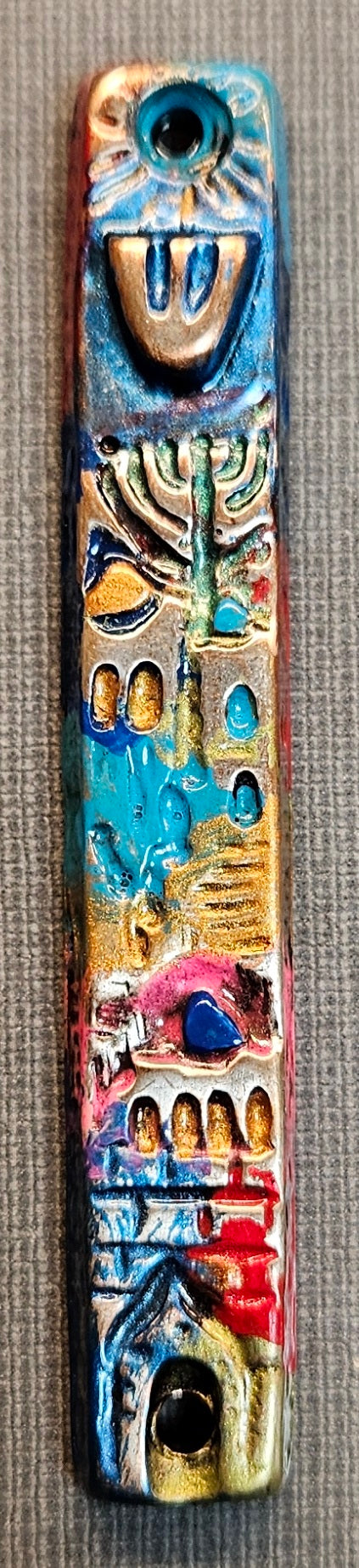 Mezuzah with Jerusalem Scene