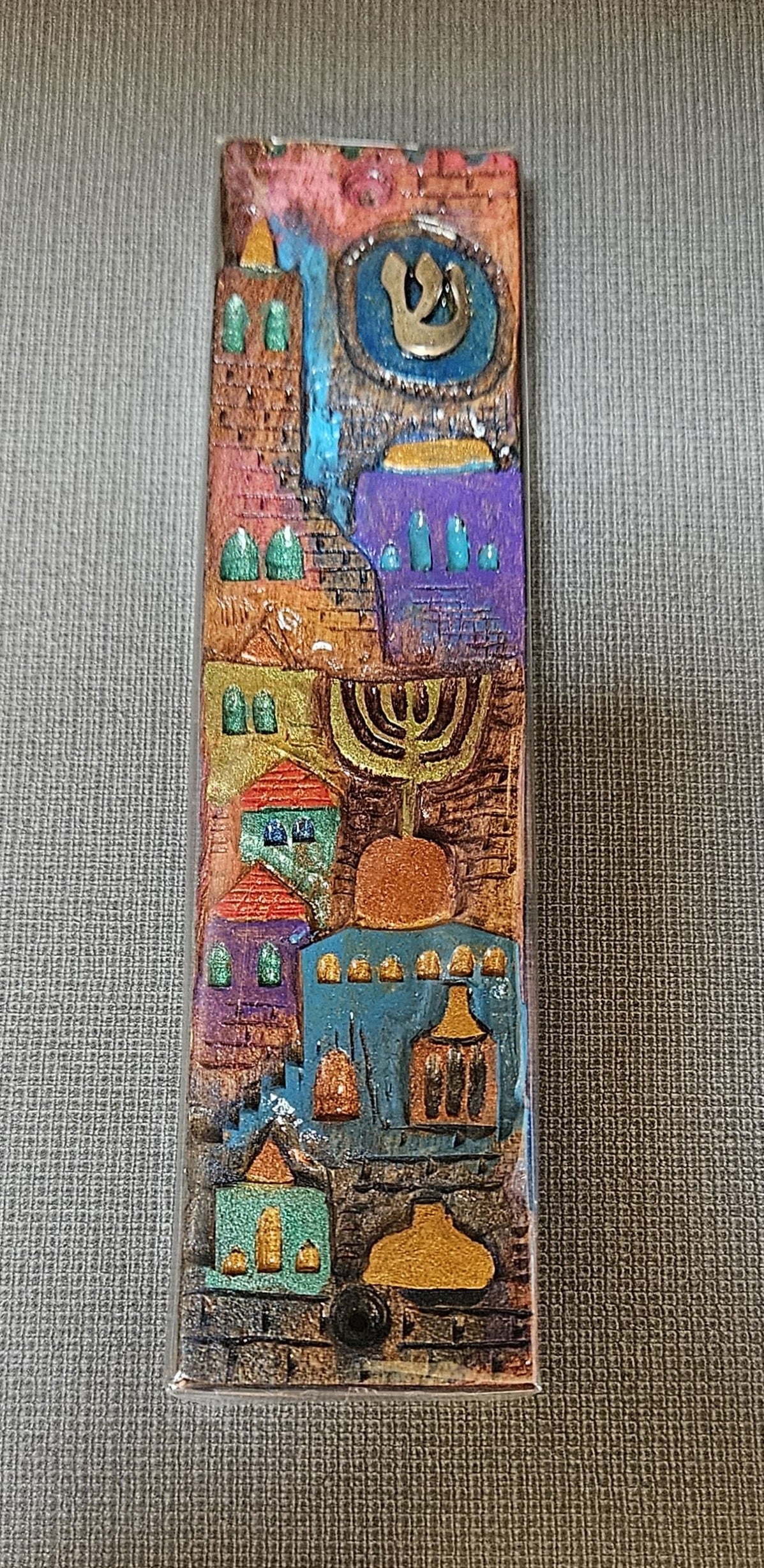 Mezuzah – Colorful Wood