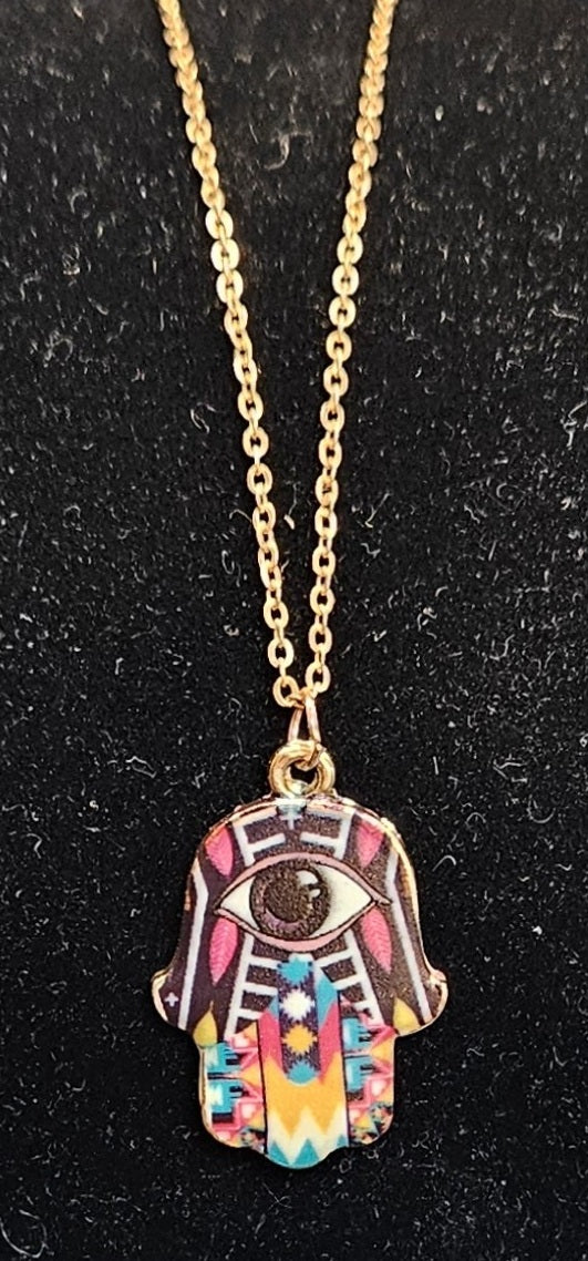 Necklace – Colorful Hamsa
