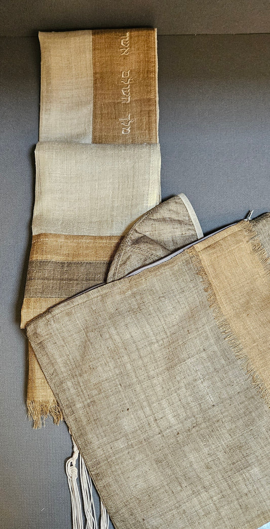 Tallit Set – Raw Silk