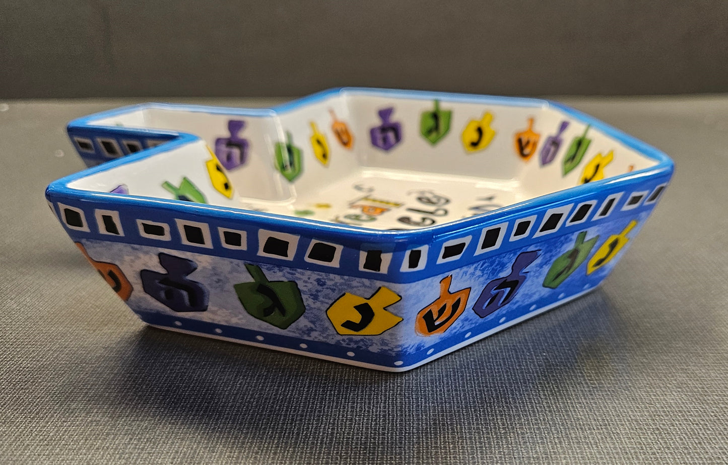 Hanukkah Dish – Dreidel Shape