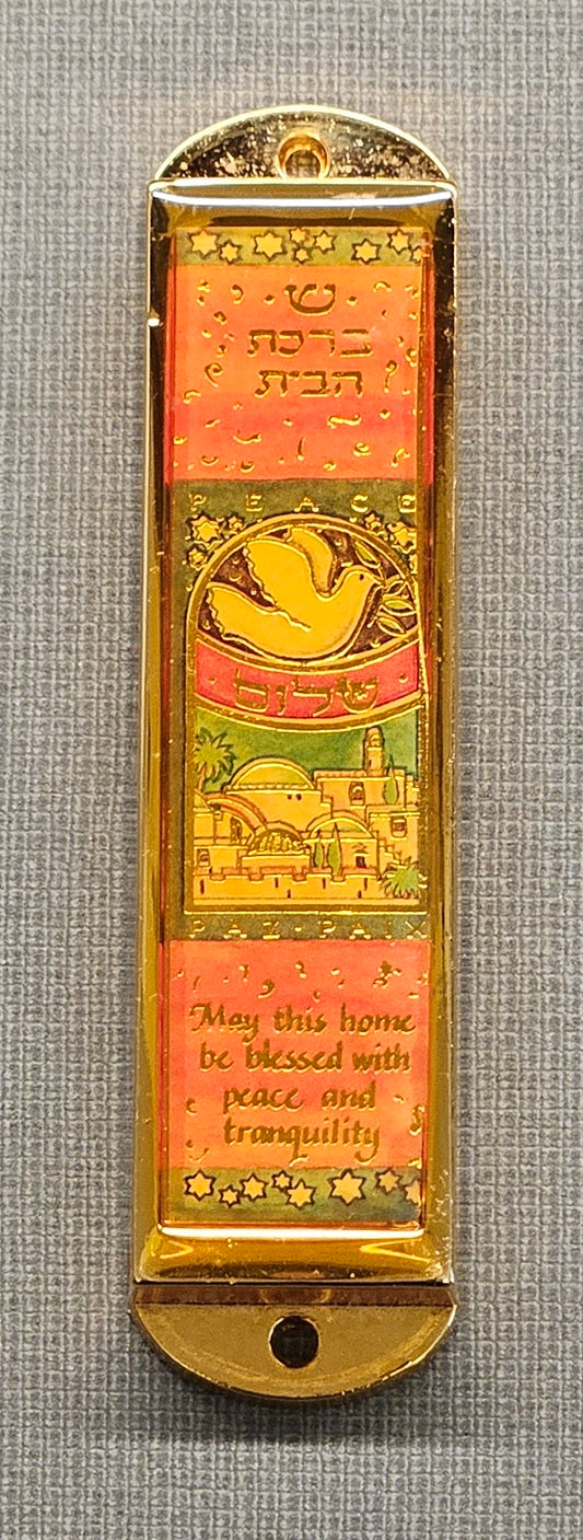 Mezuzah with Decorative Symbols