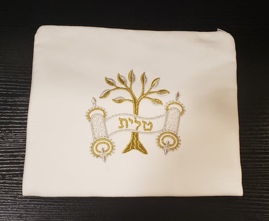 Tallit Bag – Tree of Life & Scroll