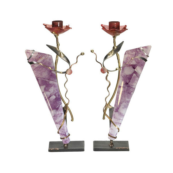 Shabbat Candlesticks – Flowers