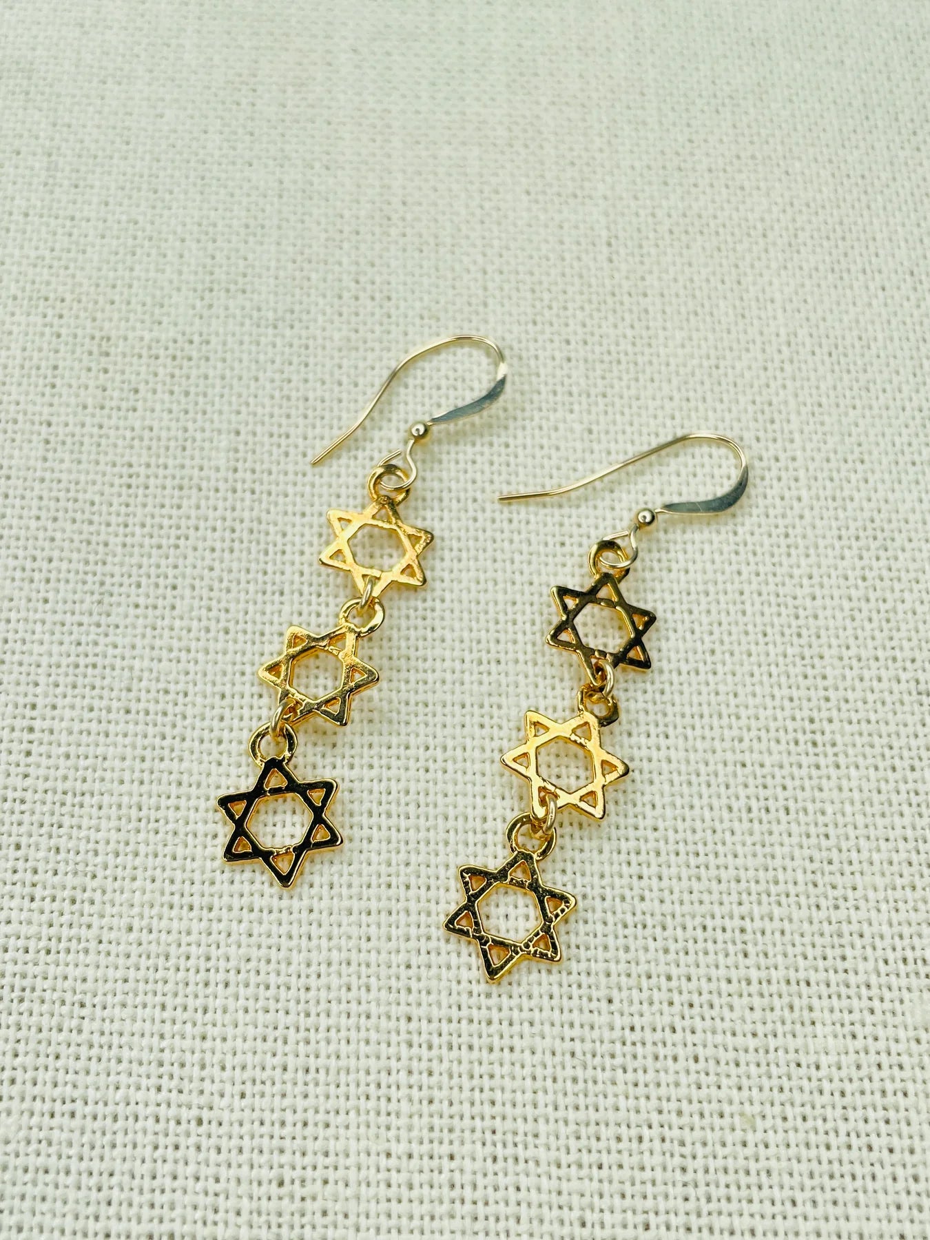 Earrings – Gold Triple Star