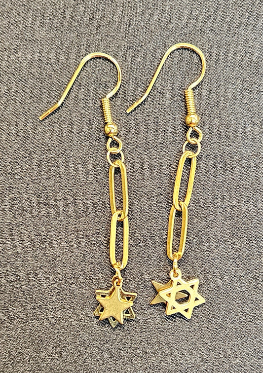 Earrings – Link Chain Star