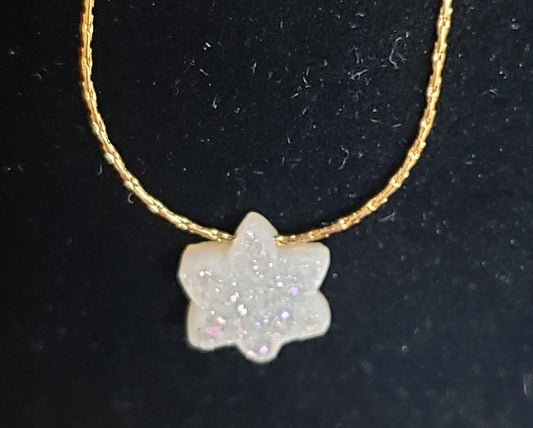 Necklace - Star - Druzy Stone