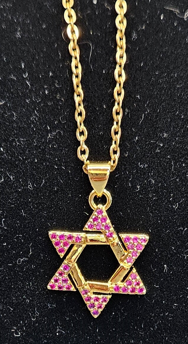 Necklace with Star and CZs