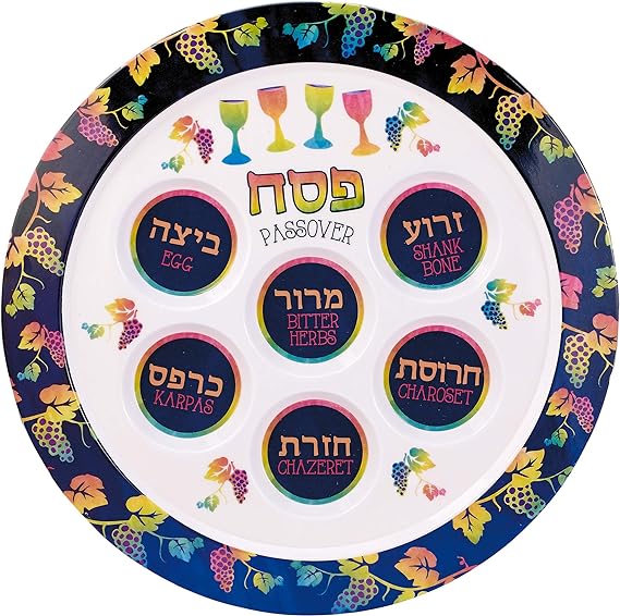 Passover Seder Plate in Vivid Colors