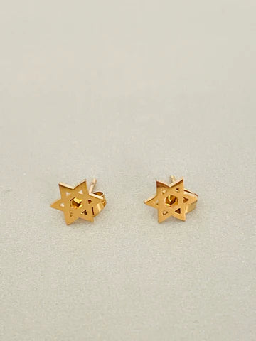 Earrings - Jewish Star Stud Set