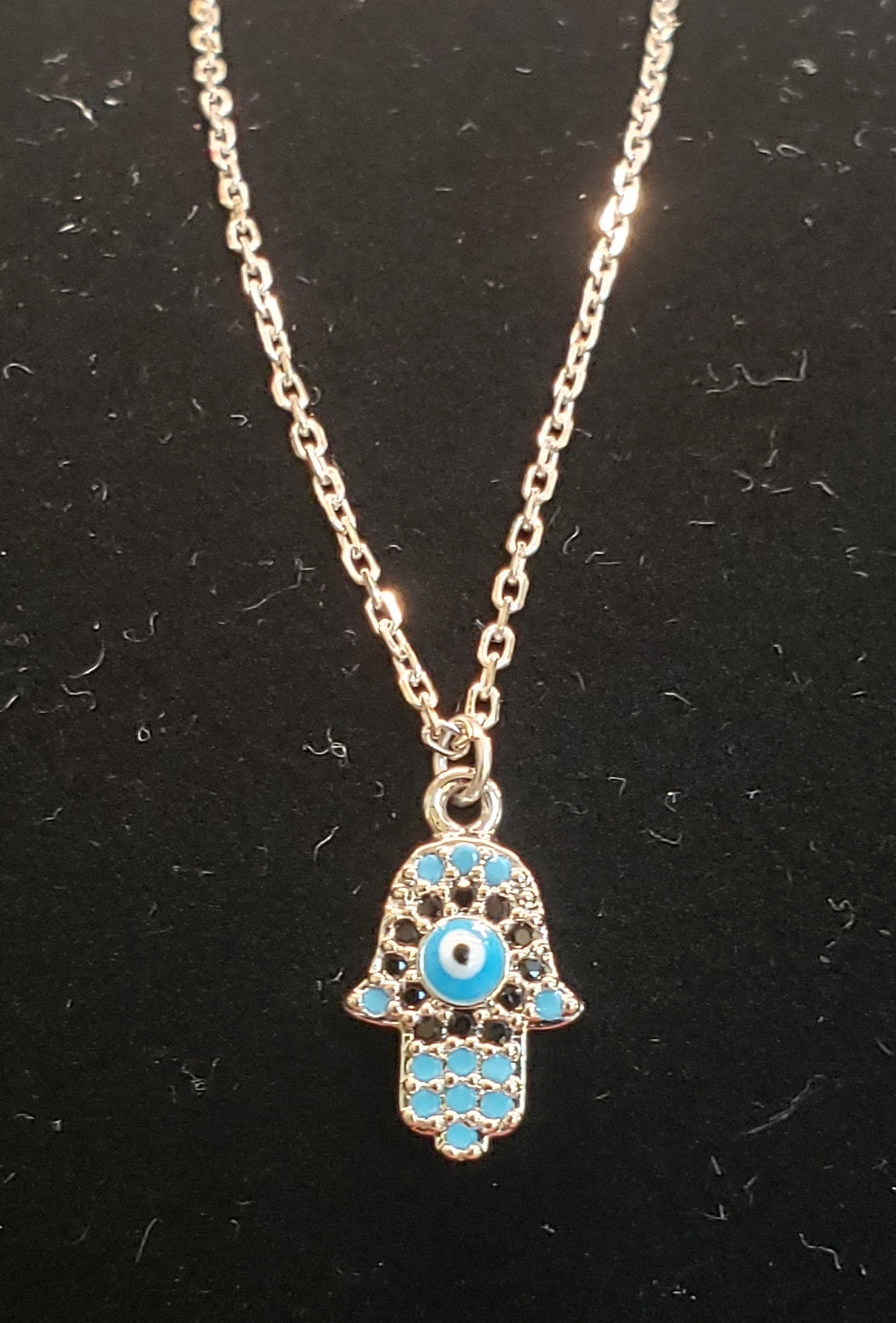 Necklace – Hamsa with Pavé Crystals