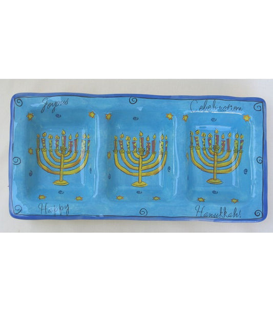 Serving Tray – Ceramic Hanukkah