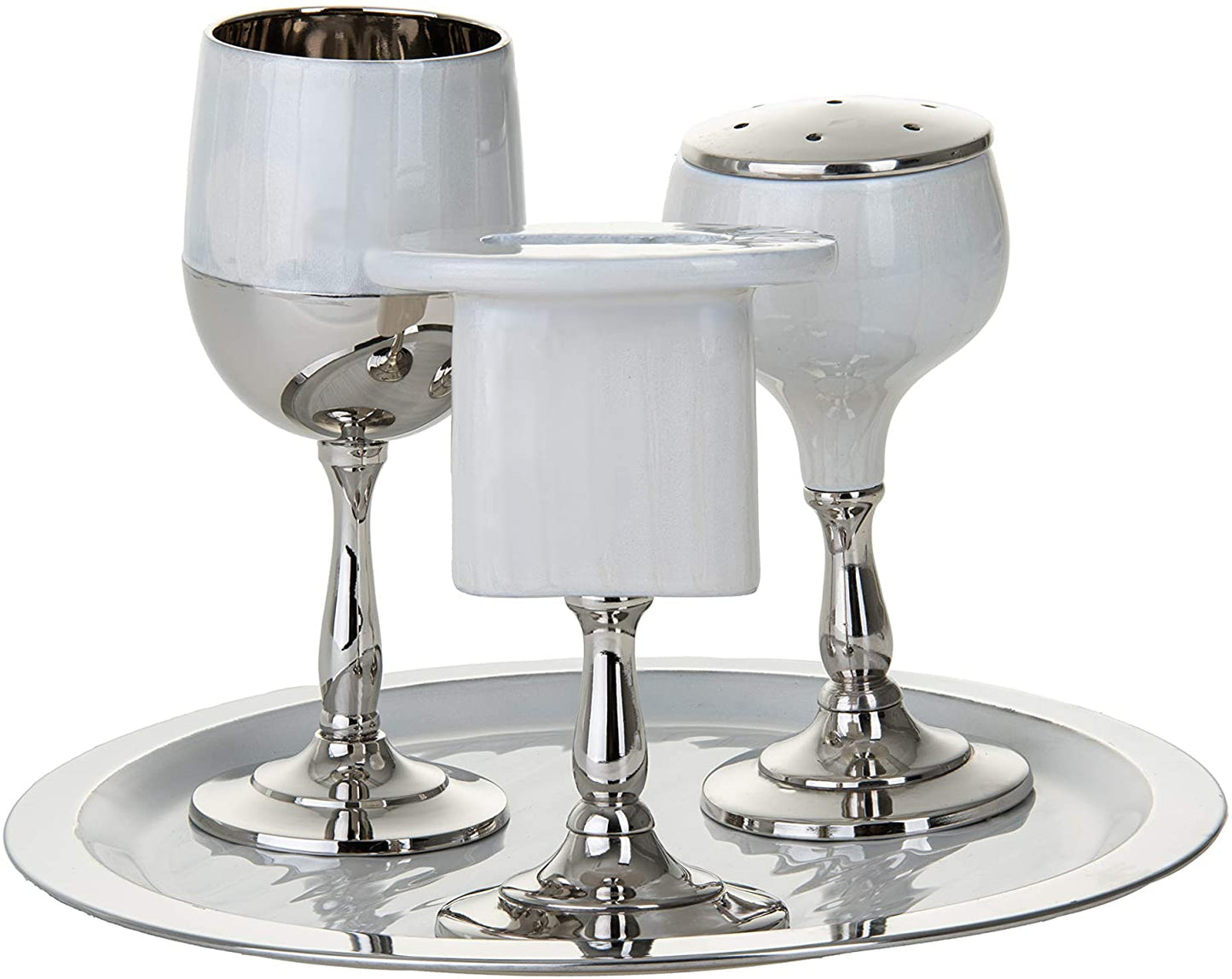 Havdalah Set - White Enamel