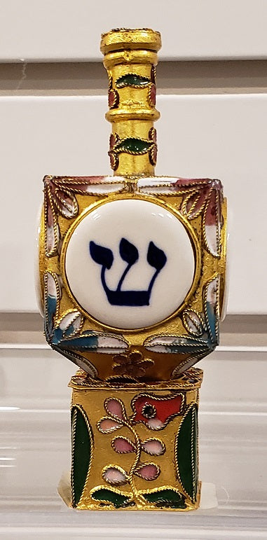 Dreidel – Gold Cloisonne