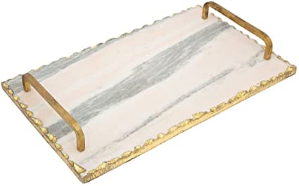 Challah Tray – Pink Marble