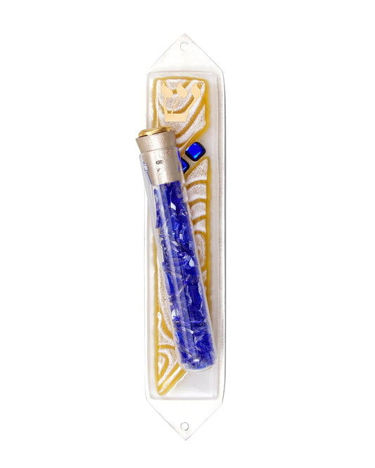 Mezuzah – Amber Vortex for Crushed Wedding Glass