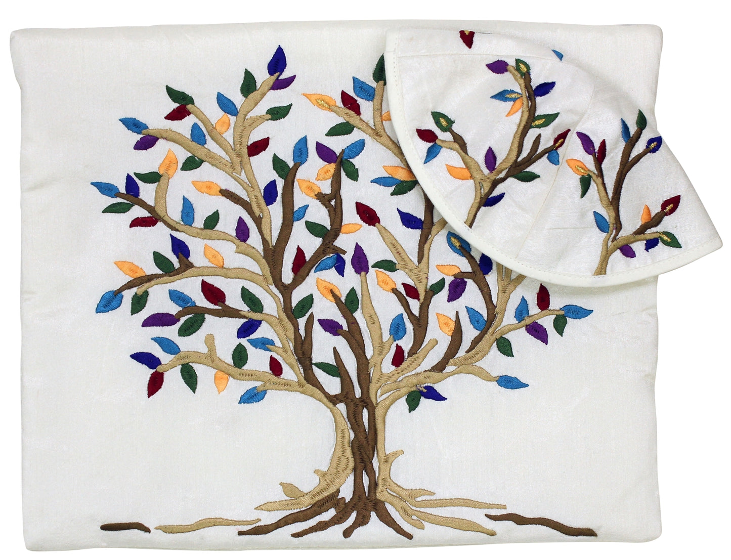 Tallit Set – Embroidered Tree of Life